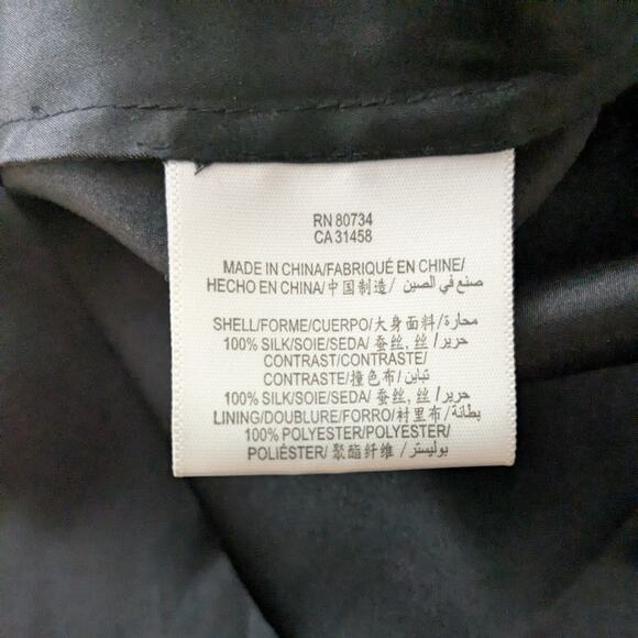 Y2K BCBG Silk Prom Dress Maxi Gown 2 Black Silk Ruffle Glam Grunge Layered Vtg - Picture 14 of 15